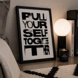 Trek jezelf bij elkaar typografie Gen Z-poster Poster