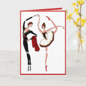 TREK KAART VAN DE DANS VAN HET PAAR VAN HET BALLET (Gele Bloem)