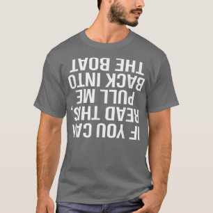Trek me terug naar de boot Funny Fishing Bass Rod T-shirt