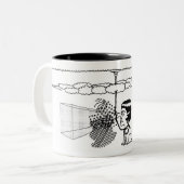 Trek me tweekleurige koffiemok (Voorkant links)