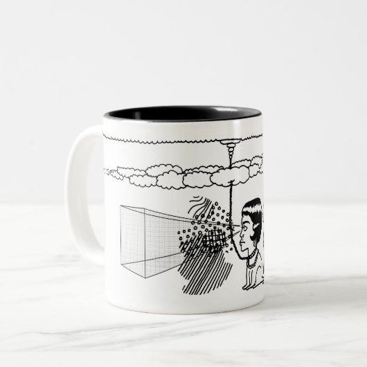 Trek me tweekleurige koffiemok (Voorkant links)