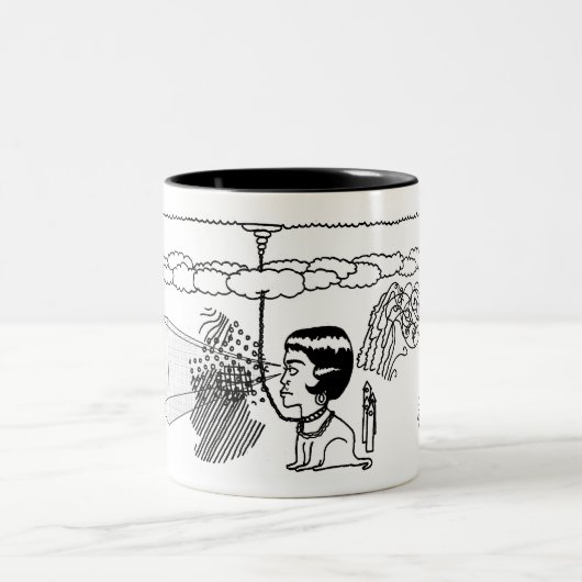 Trek me tweekleurige koffiemok (Center)