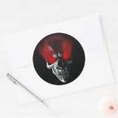 Trek met gloeiende rode ogen ronde sticker (Envelop)