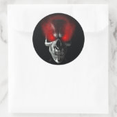 Trek met gloeiende rode ogen ronde sticker (Tas)