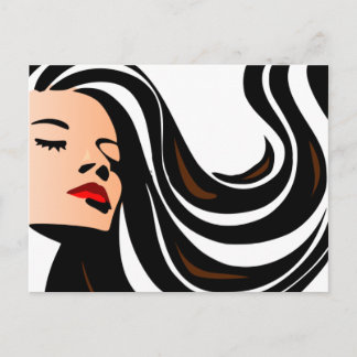 Trek mijn haar terug. briefkaart