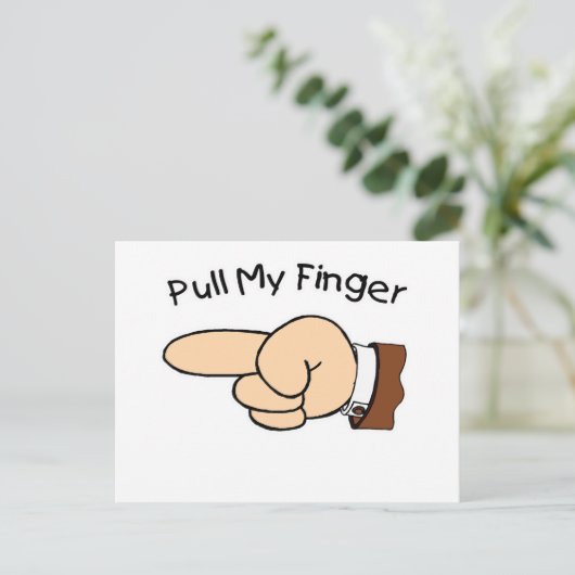 Trek mijn vinger briefkaart (Staand voorkant)