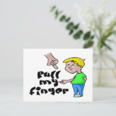 Trek mijn vinger briefkaart (Staand voorkant)