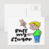 Trek mijn vinger briefkaart (Voorkant / Achterkant)