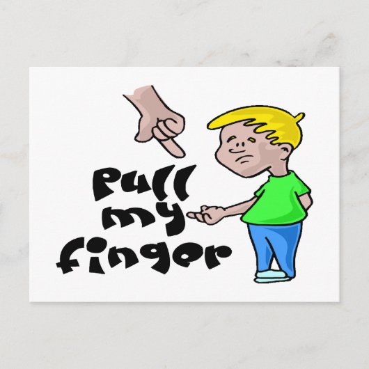 Trek mijn vinger briefkaart (Voorkant)