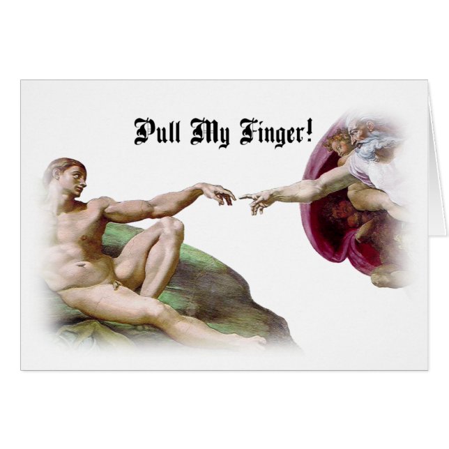 Trek mijn vinger - Michelangelo Schepping Scheet H (Voorkant Horizontaal)
