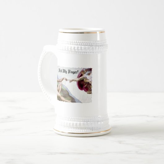 Trek mijn vinger naar Michelangelo Creation Fart H Bierpul (Voorkant links)