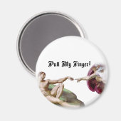 Trek mijn vinger naar Michelangelo Creation Fart H Magneet (Voorkant / Achterkant)