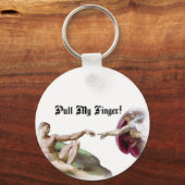 Trek mijn vinger naar Michelangelo Creation Fart H Sleutelhanger (Voorkant)