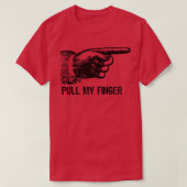 trek mijn vinger t-shirt (Design voorkant)