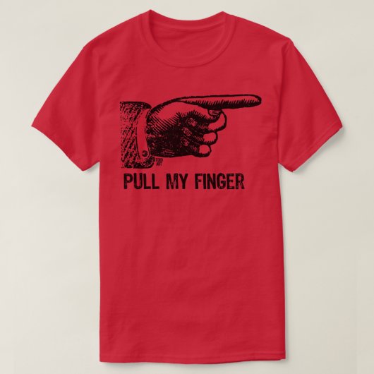 trek mijn vinger t-shirt (Design voorkant)