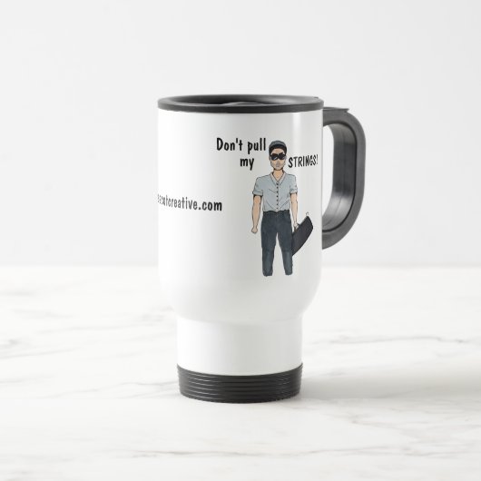 Trek niet aan m'n touwtjes. Mok (Voorkant rechts)