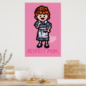 Trek niet op de muren! poster (Keuken)