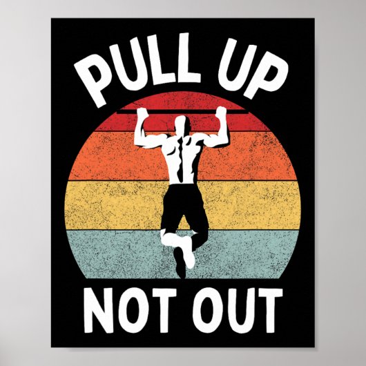 Trek niet uit bodybuilding powerlifting gewicht poster (Voorkant)