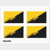 Trek toestemming in (anarchokapitalisme) rechthoekige sticker (Vel)