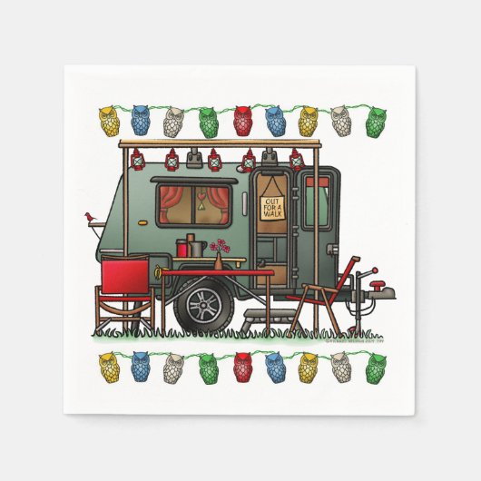 Trek Travel Pods RV gelukkige camper Servet (Voorkant)