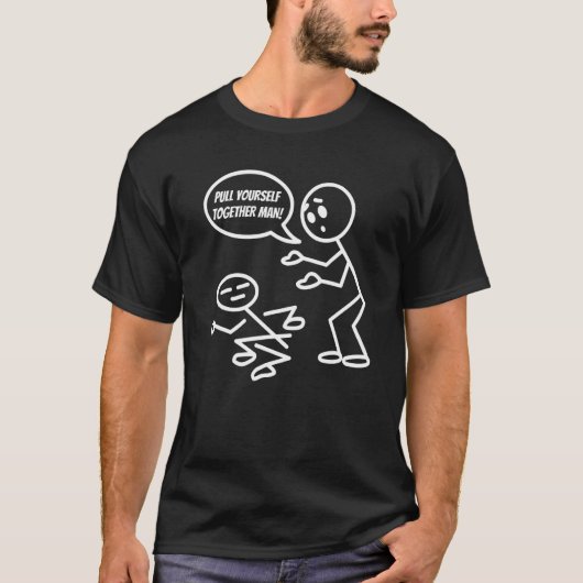 Trek uw eigen Man Humor T-shirt (Voorkant)