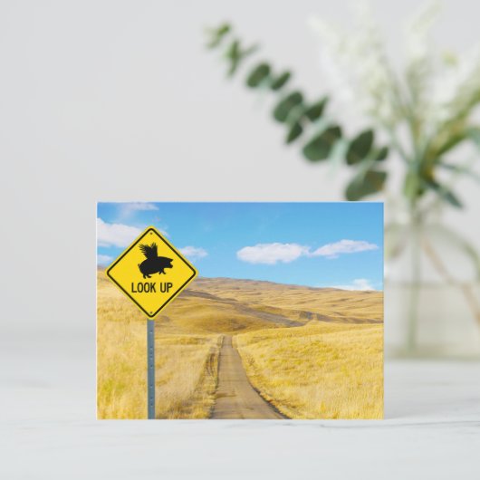 Trek uw ogen op voor varkens. briefkaart (Staand voorkant)