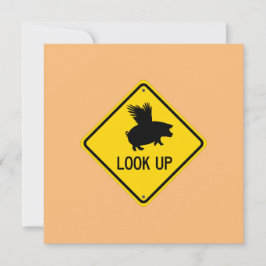 Trek uw ogen op voor varkens. notitiekaartje