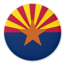 Trek van de keramische knop met vlag van Arizona,
