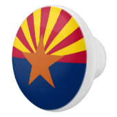 Trek van de keramische knop met vlag van Arizona,  (Rechts)