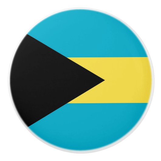 Trek van de keramische knop met vlag van Bahama's (Voorkant)