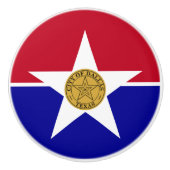 Trek van de keramische knop met vlag van Dallas, V (Voorkant)