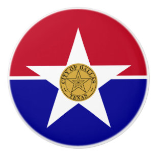 Trek van de keramische knop met vlag van Dallas, V