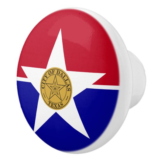 Trek van de keramische knop met vlag van Dallas, V (Rechts)