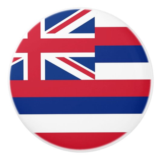 Trek van de keramische knop met vlag van Hawaii, V (Voorkant)