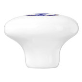 Trek van de keramische knop met vlag van Massachus (Zijkant)