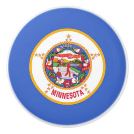 Trek van de keramische knop met vlag van Minnesota