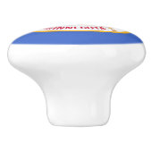 Trek van de keramische knop met vlag van Minnesota (Zijkant)