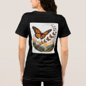 Trek van de Monarchvlinder Tri-Blend Shirt (Achterkant)