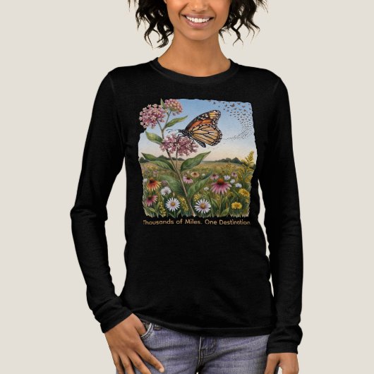Trek van de Monarchvlinder Tri-Blend Shirt (Voorkant)