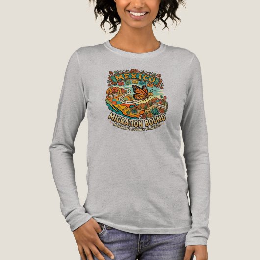 Trek van de Monarchvlinder Tri-Blend Shirt (Voorkant)