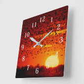 Trek van de Zwarte spreeuwen bij Quivira Vierkante Klok (Hoek)