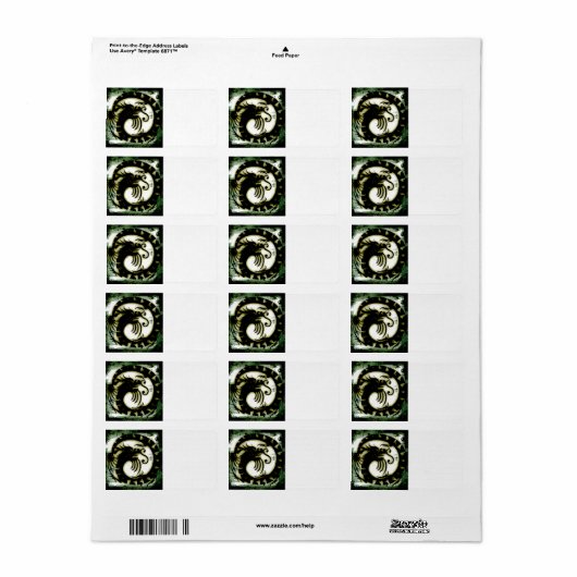 Trekadres label (Full Sheet)