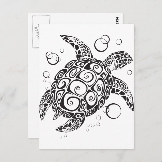 Trekbaar Tattoo Briefkaart (Voorkant / Achterkant)