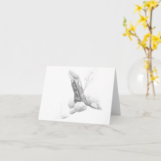 Trekboom Kaart - Handtekening van de boom op een n (Gele Bloem)