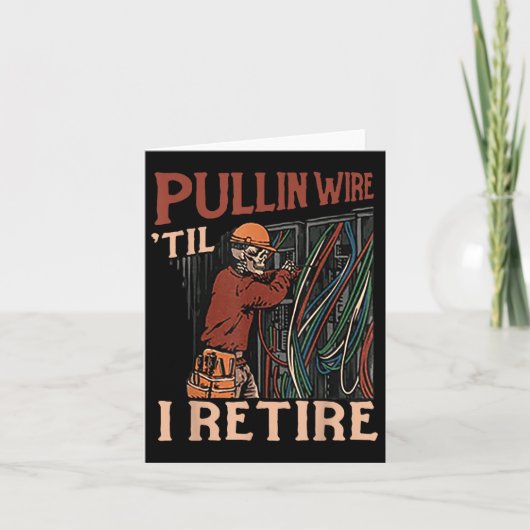 Trekdraad tot ik met pensioen ga kaart (Voorkant)