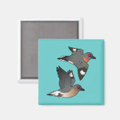 trekduifvlucht magneet (Voorkant / Achterkant)