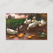  trekeenden en slopende boerderijdieren visitekaartje (Achterkant)