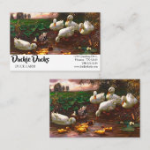  trekeenden en slopende boerderijdieren visitekaartje (Voorkant / Achterkant)