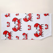 Trekhanddoeken krabben strandlaken (Voorkant)