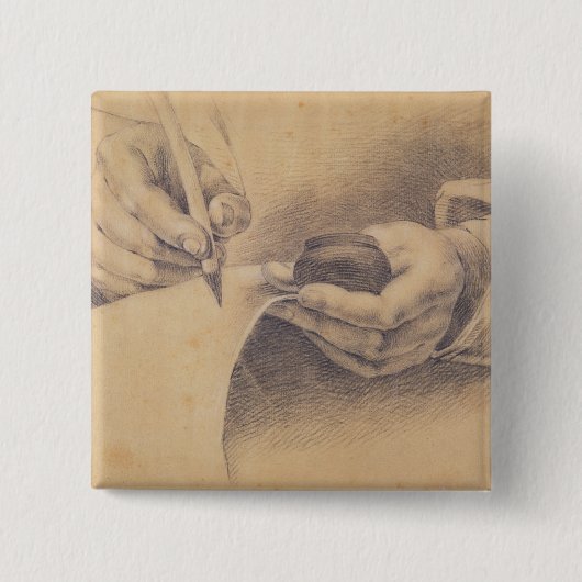 Trekhandjes, 1798 vierkante button 5,1 cm (Voorkant)